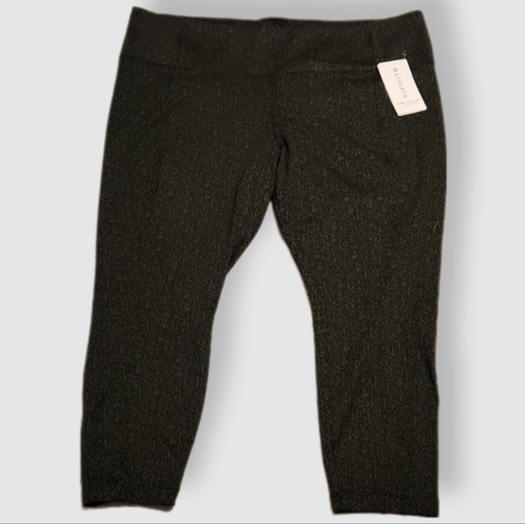 Athleta Delancy Textured Tight Black/Grayish Brown Texture Size 3X W-688 - Picture 13 of 15